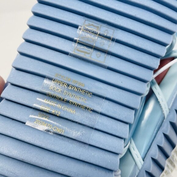 J Crew Crewcuts Little Girl K12 Slip On Pool Clear Jelly Sandals in Blue $45 223 - Picture 6 of 9